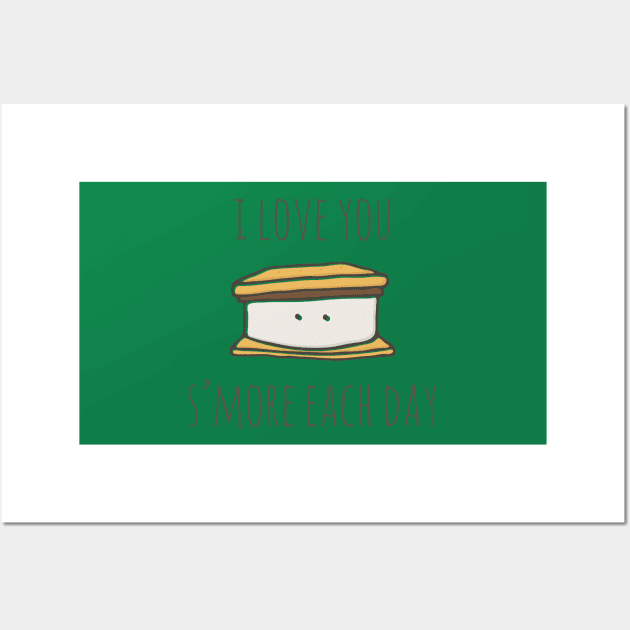 I Love You S'more Each Day Wall Art by myndfart